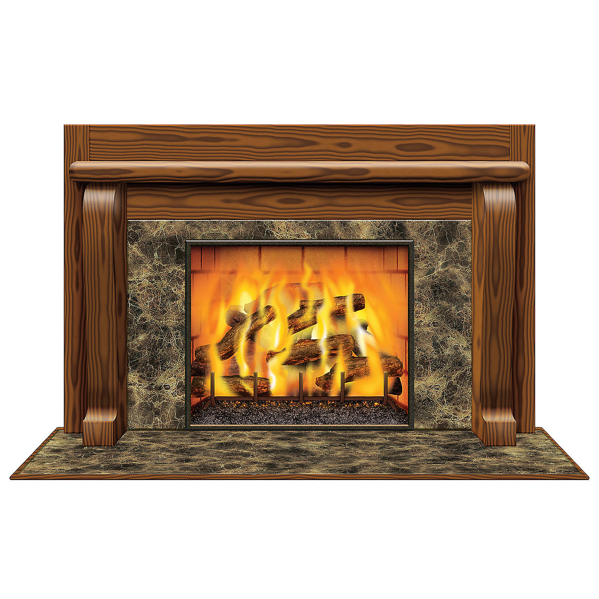Cozy Insta-View Fireplace Decoration for Winter Holiday Festivities and Seasonal Decor