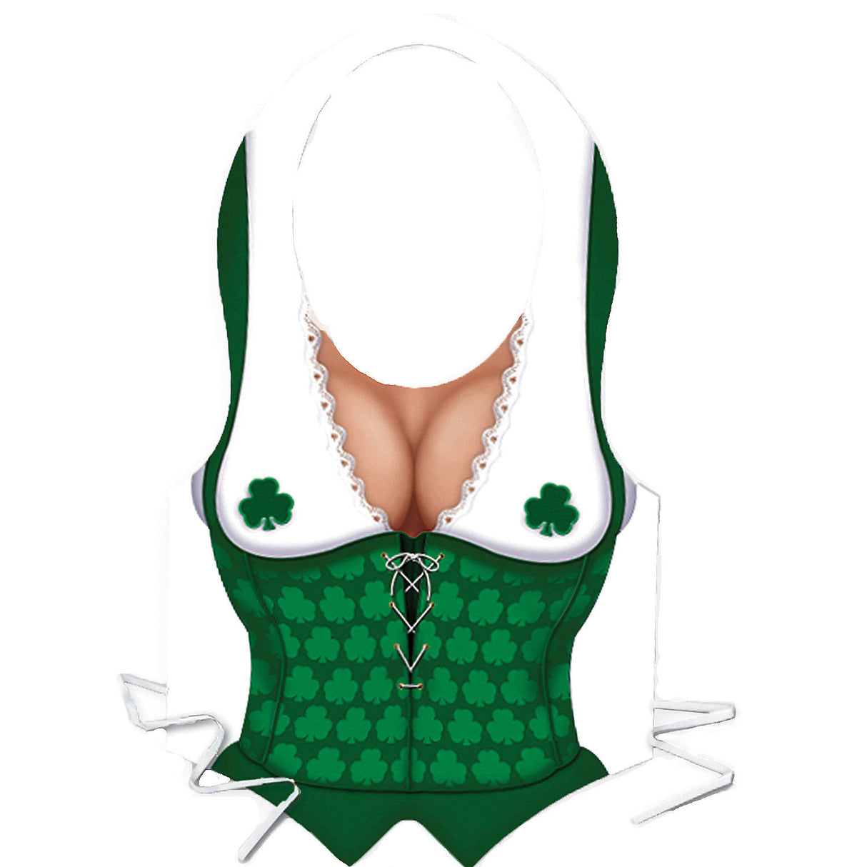 Plastic Irish Miss Vest for St Patrick's Day Parties and Festive Celebrations