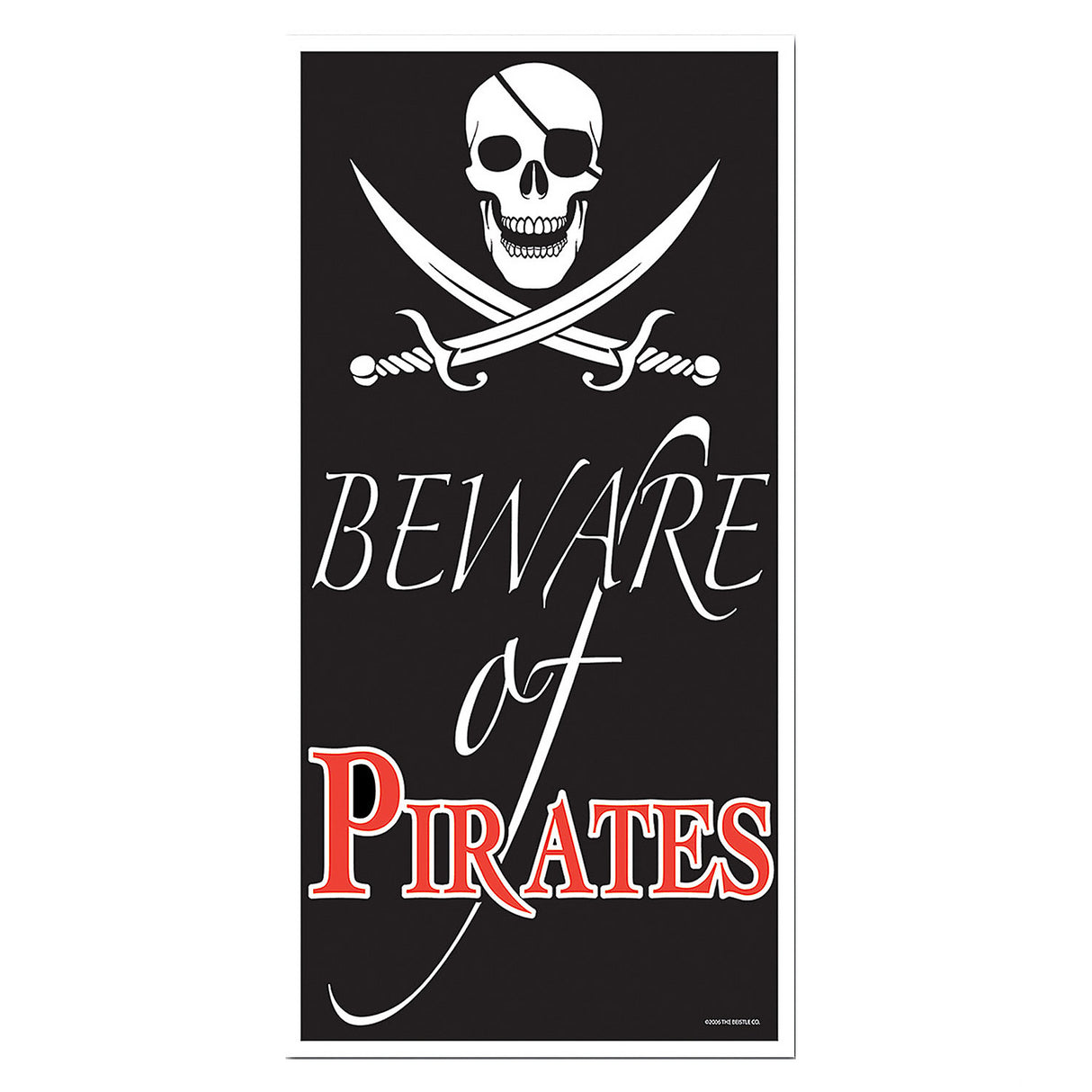 Beware of Pirate Door Cover for Themed Parties Halloween Decor and Room Decorations