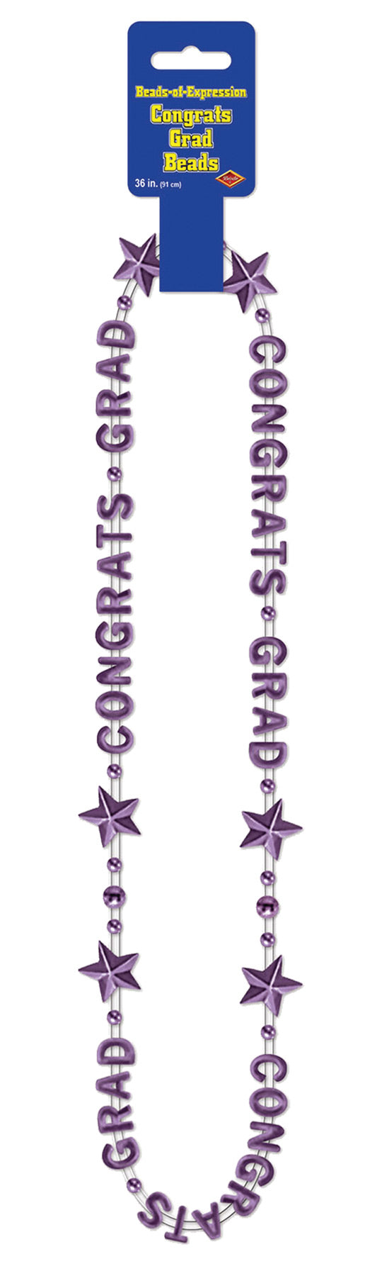Celebrate Graduation with Purple Congrats Grad Beads for Party Favors and Festive Events