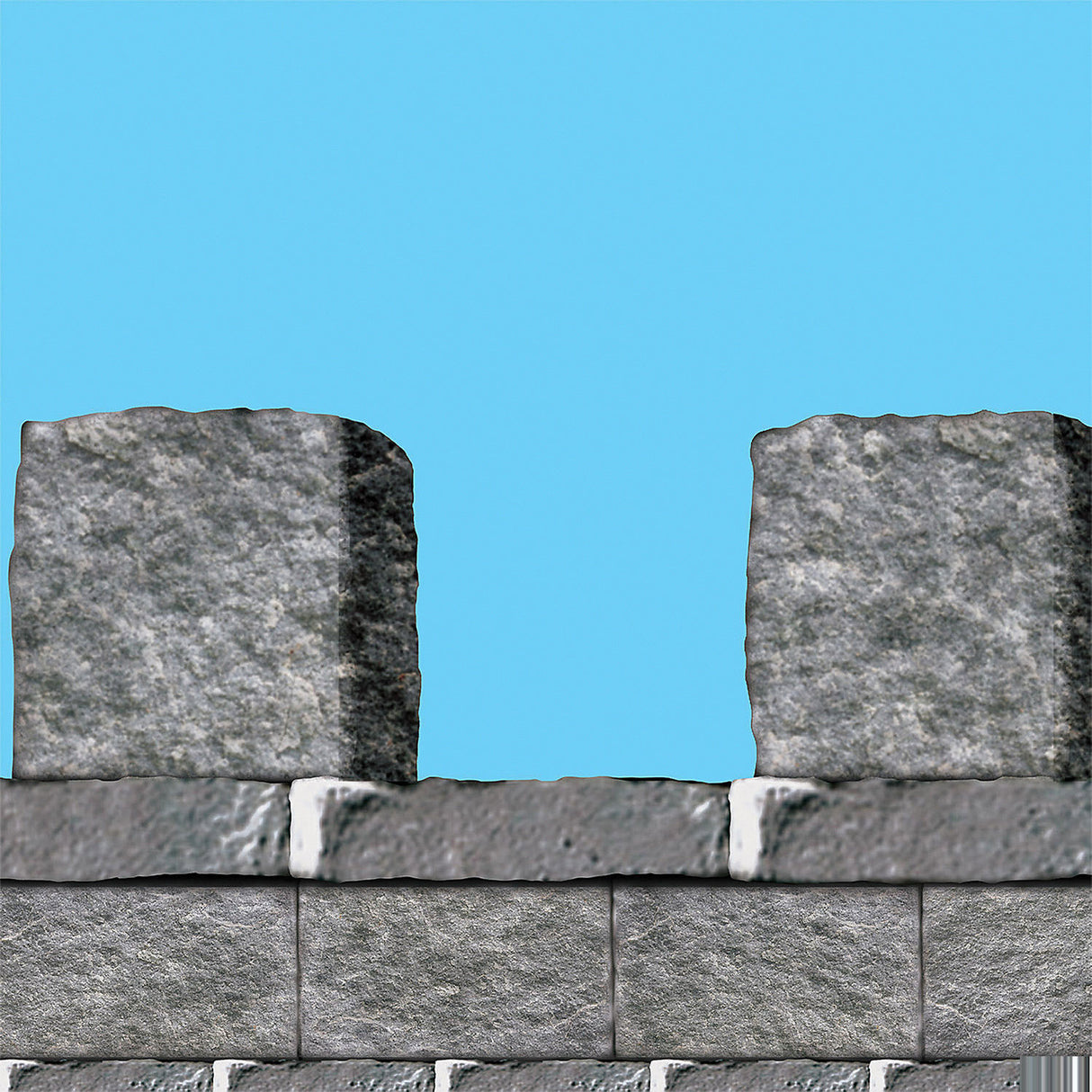 Realistic Stone Wall Border for Medieval Theme Parties Decorations and Event Backdrops