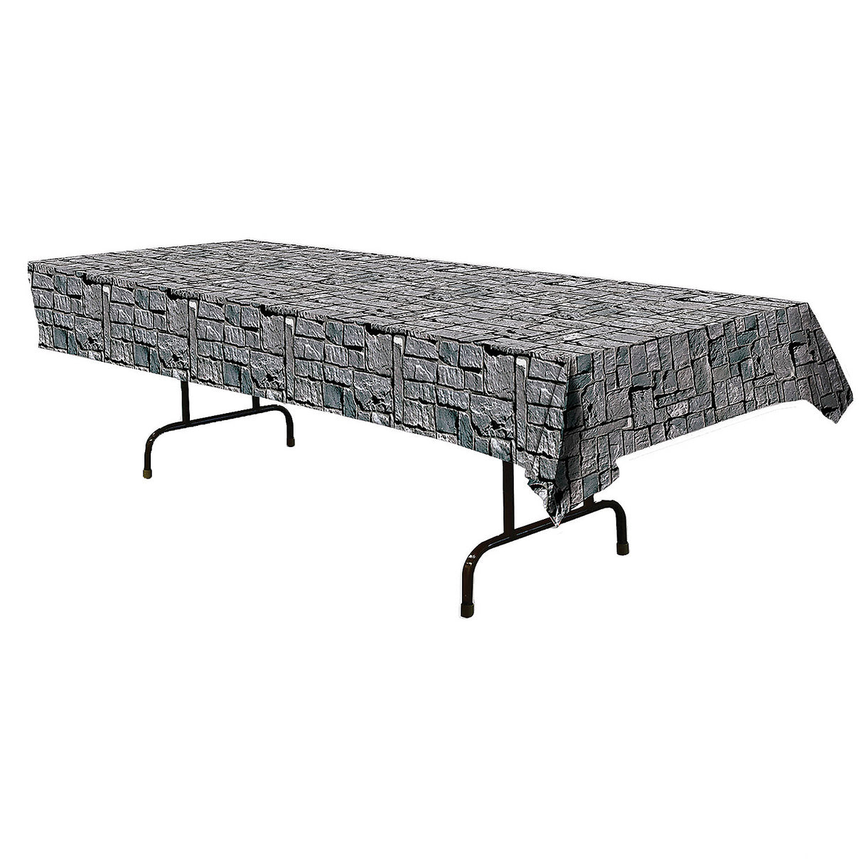 Durable Stone Wall Tablecover for Halloween Parties Outdoor Events and Festive Gatherings