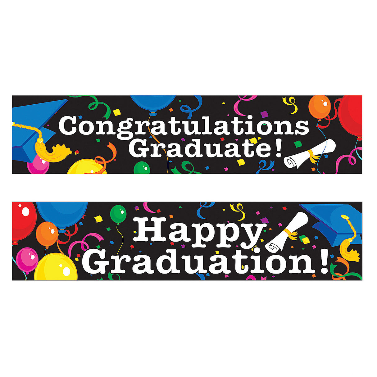 Colorful Graduation Banners for Celebrating Your Graduate's Success at Parties and Events