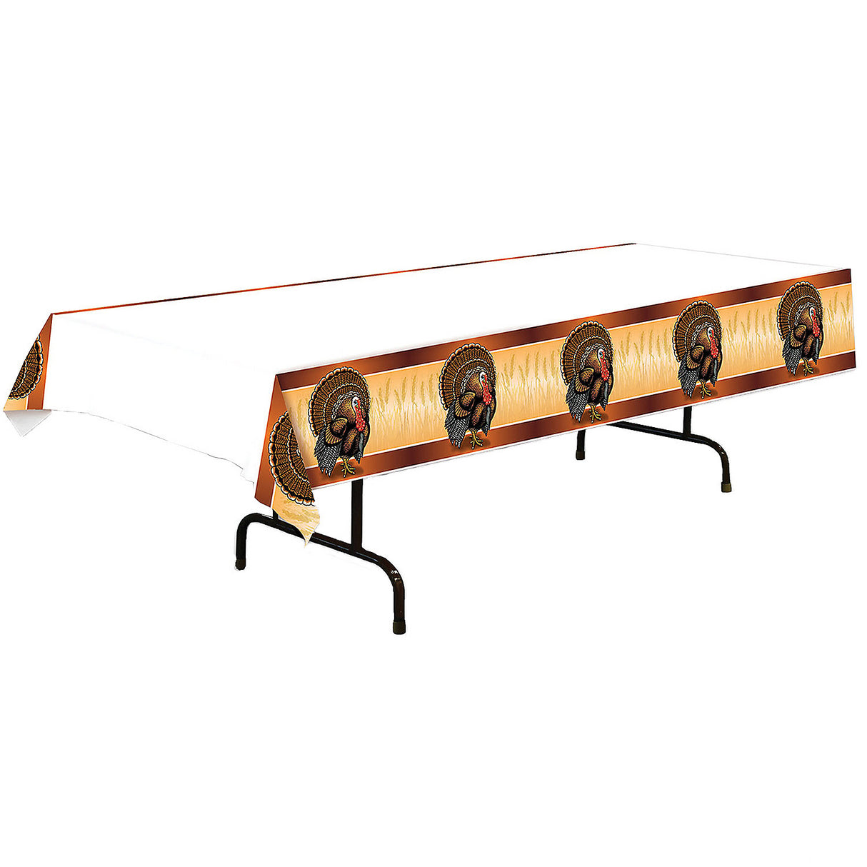 Festive Turkey Table Cover for Thanksgiving Parties Fall Events and Home Decorations