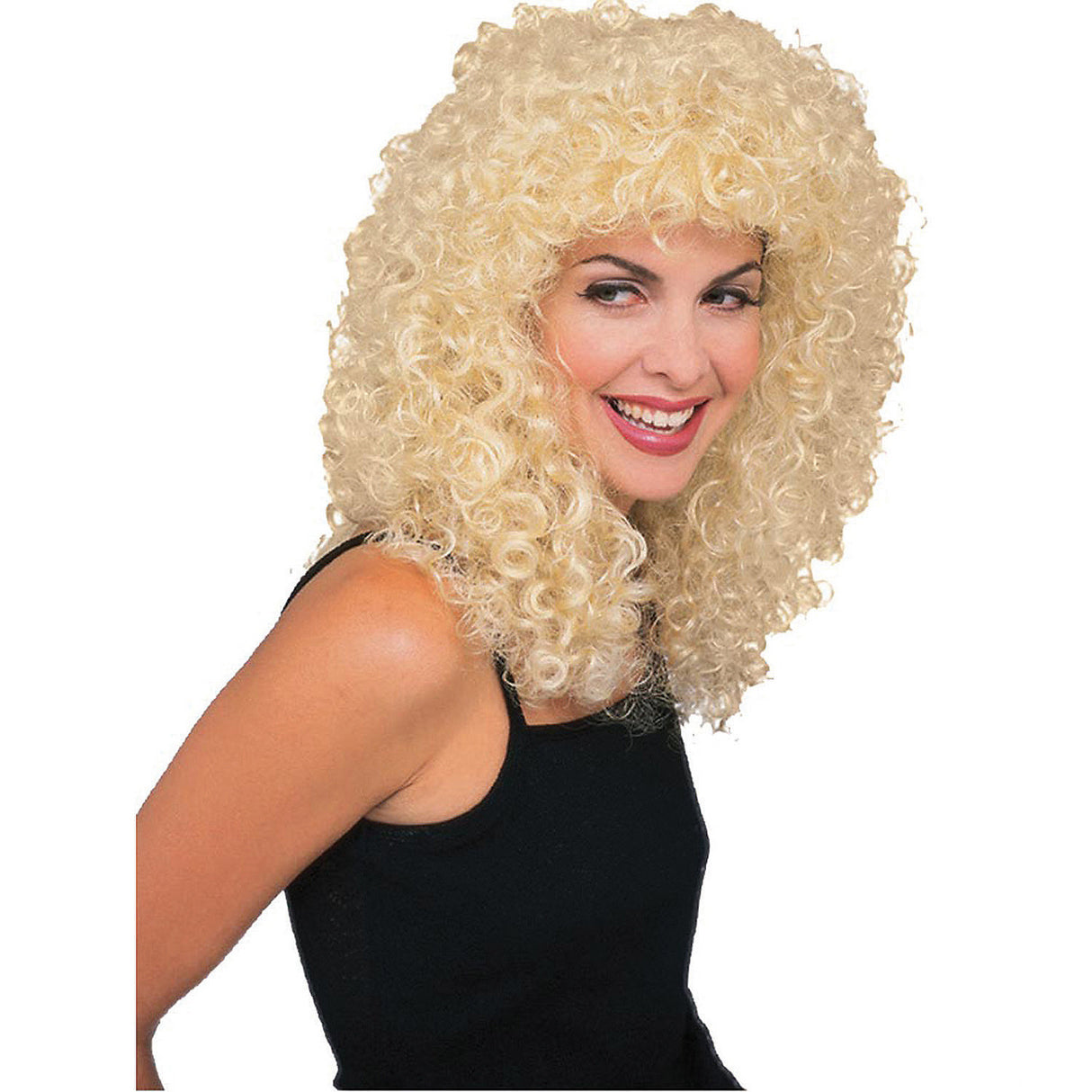 Extra Long Blonde Curly Wig for Halloween Costumes Parties and Themed Dress Up
