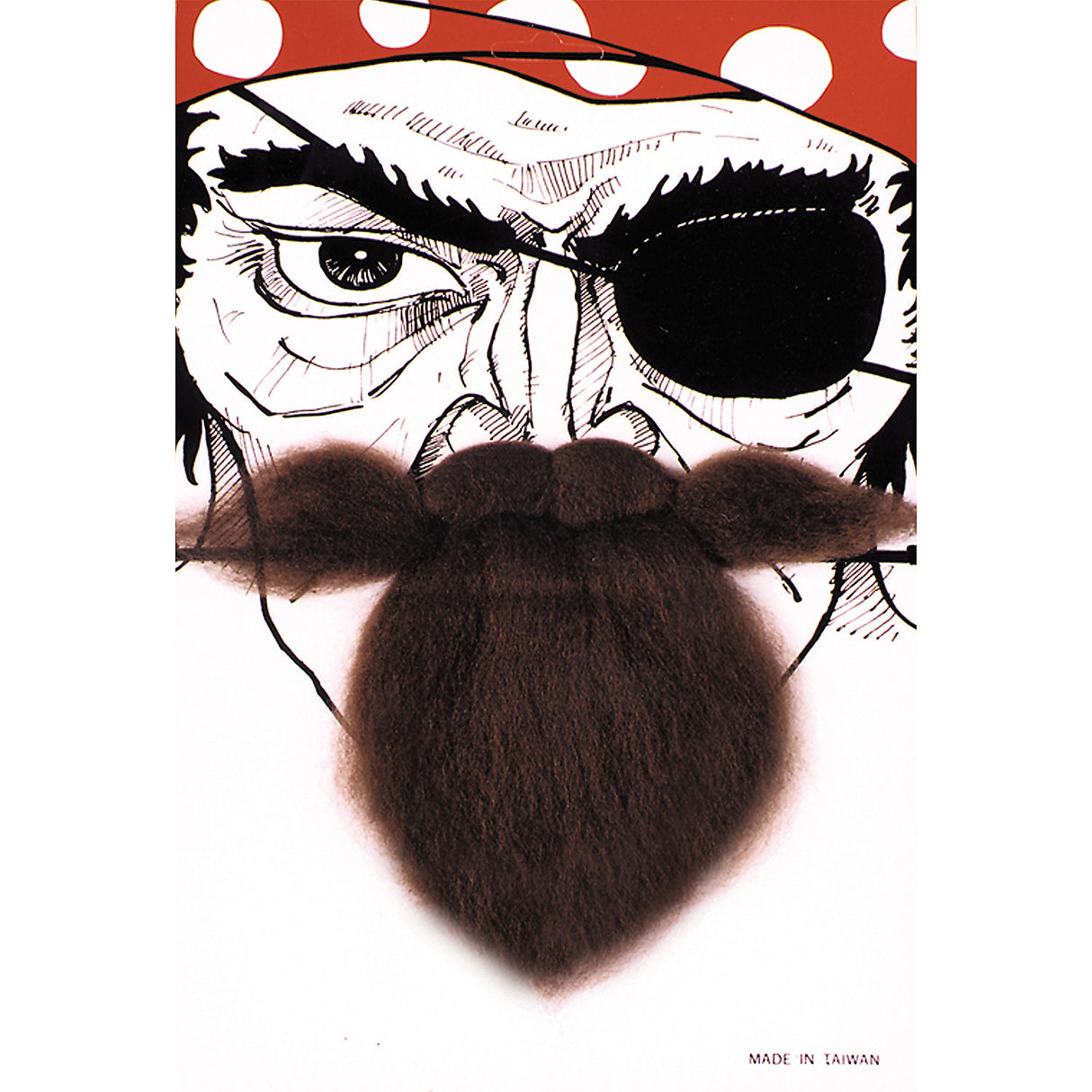 Authentic Nautical Brown Beard for Pirate Costumes Dress Up and Themed Parties