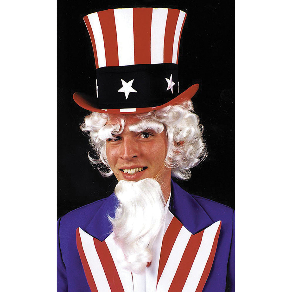 Premium Uncle Sam Wig Goatee and Eyebrows for Halloween Parties Theme Events and Costume Contests