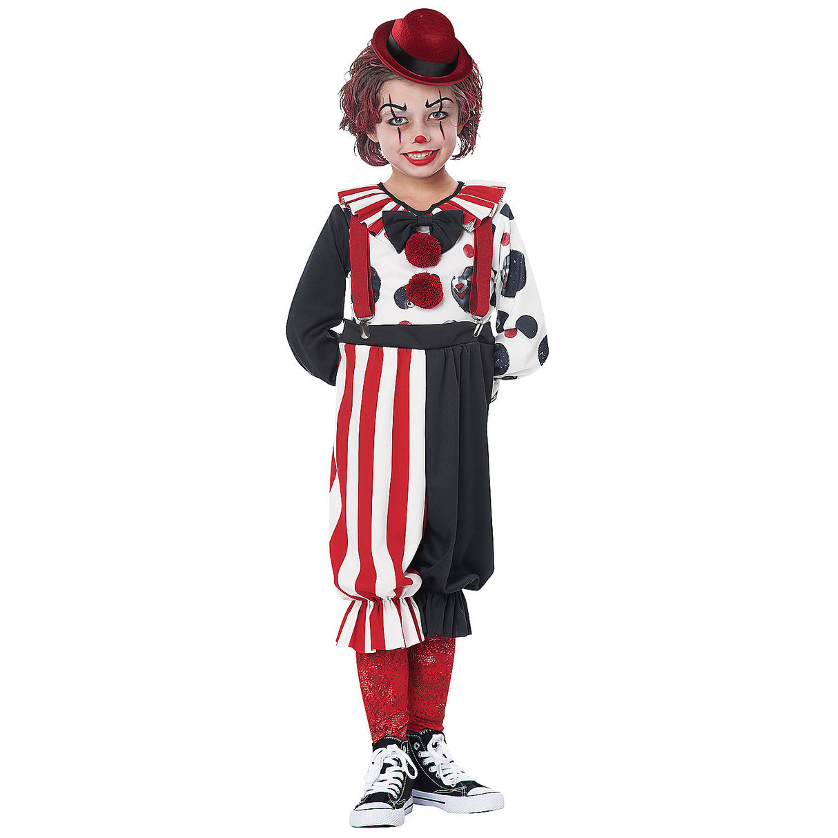 Adorable Kreepy Klown Kid Toddler Costume for Halloween Parties and Cute Dress Up Events