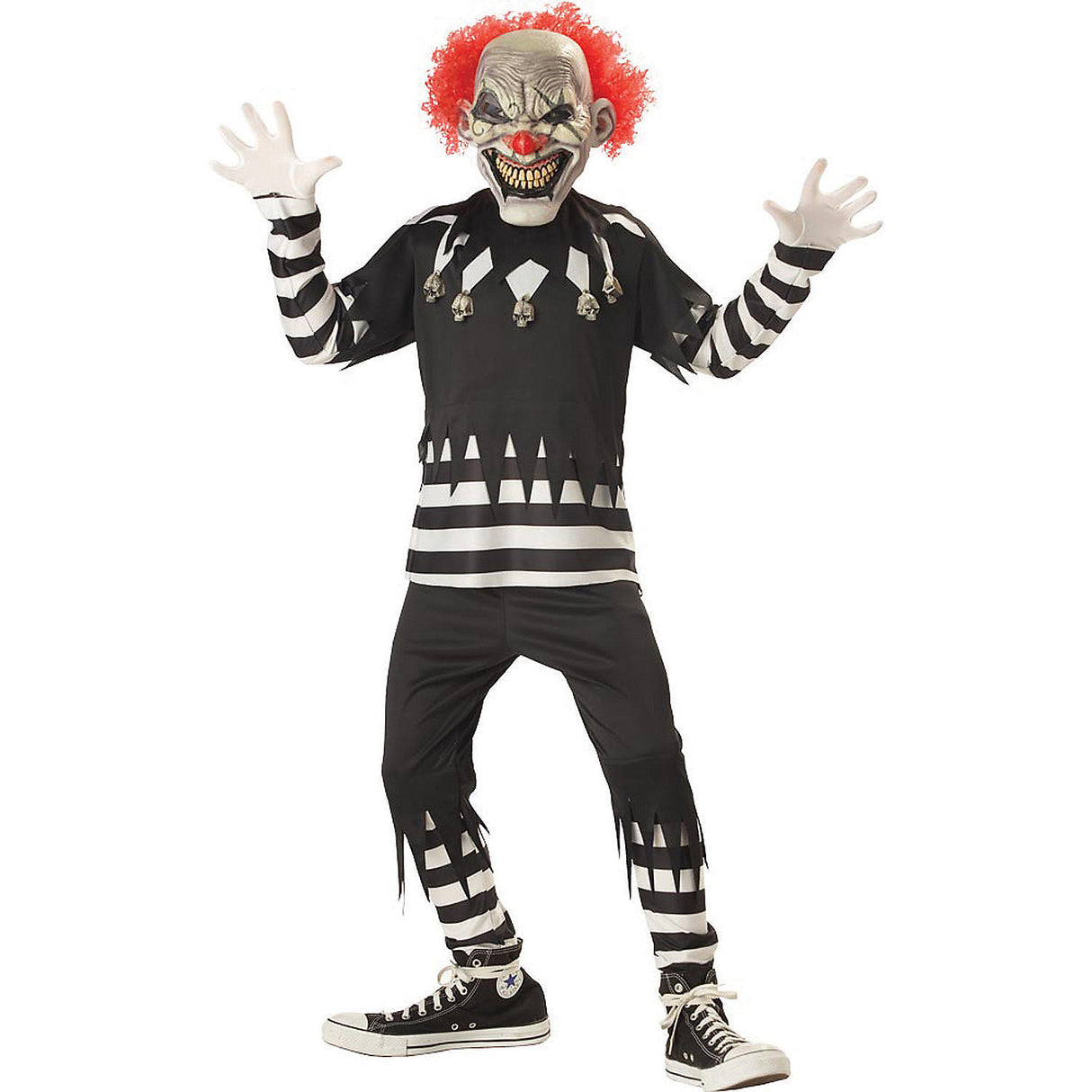 Creepy Clown Child Costume for Halloween Parties and Spooky Themed Events