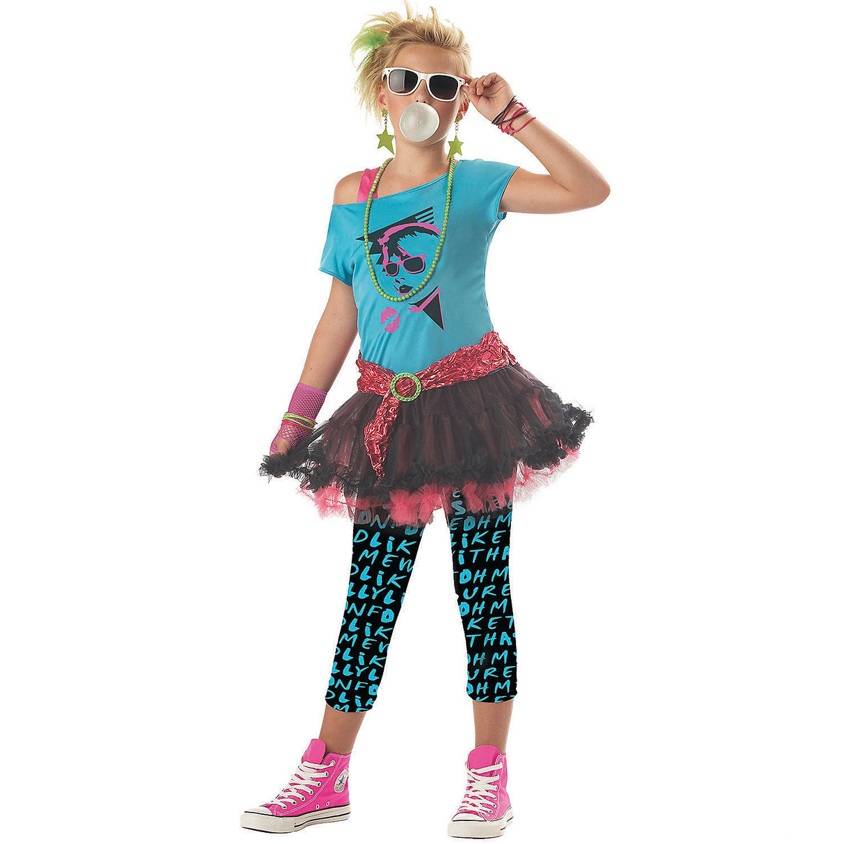 Delightful Girl's Valley Girl Costume for Halloween Parties 1980s Themed Events and Everyday Fun