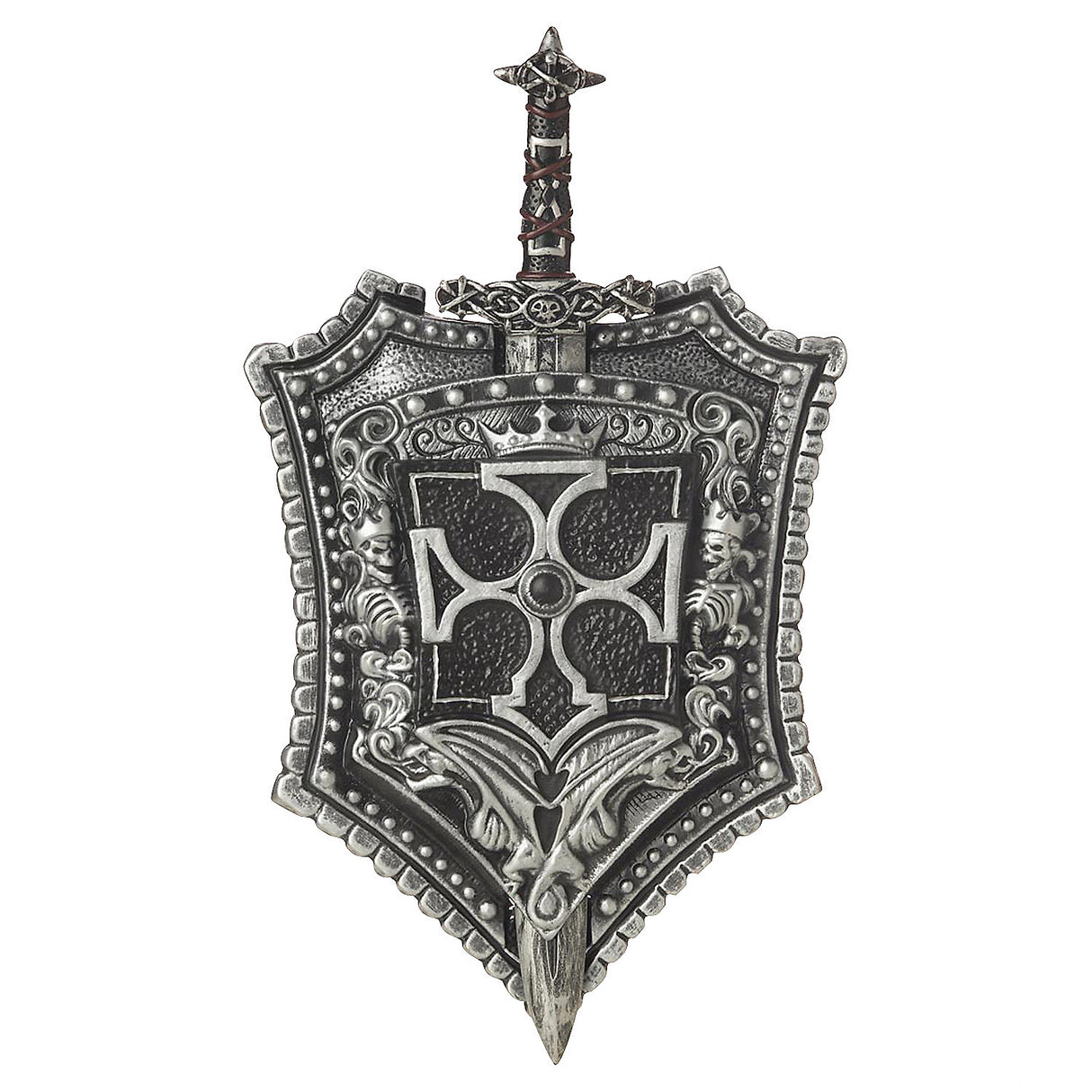 Crusader Shield and Sword for Halloween Costume Accessories Medieval Knight Theme