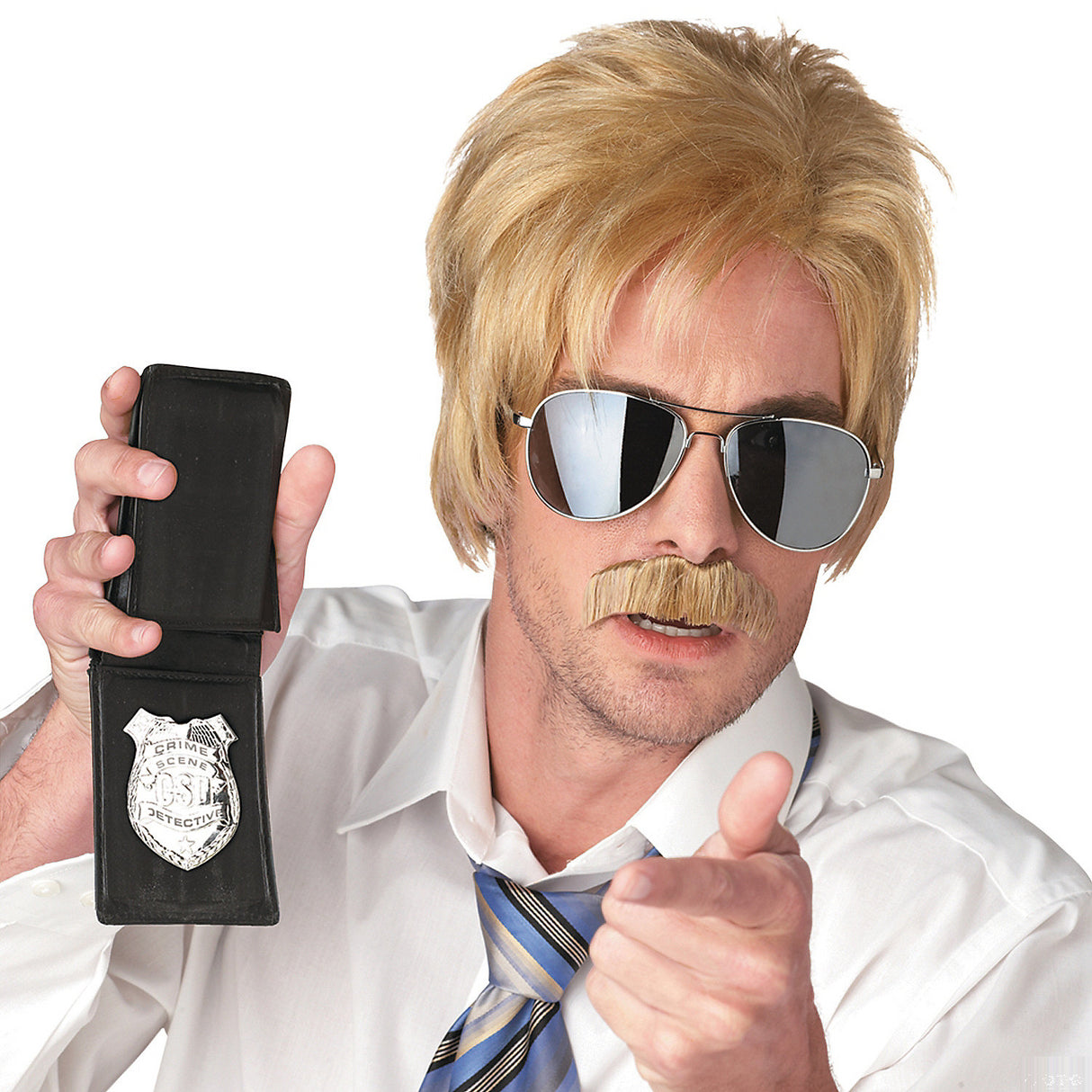 Retro Detective Wig for Halloween Parties and Themed Costume Events