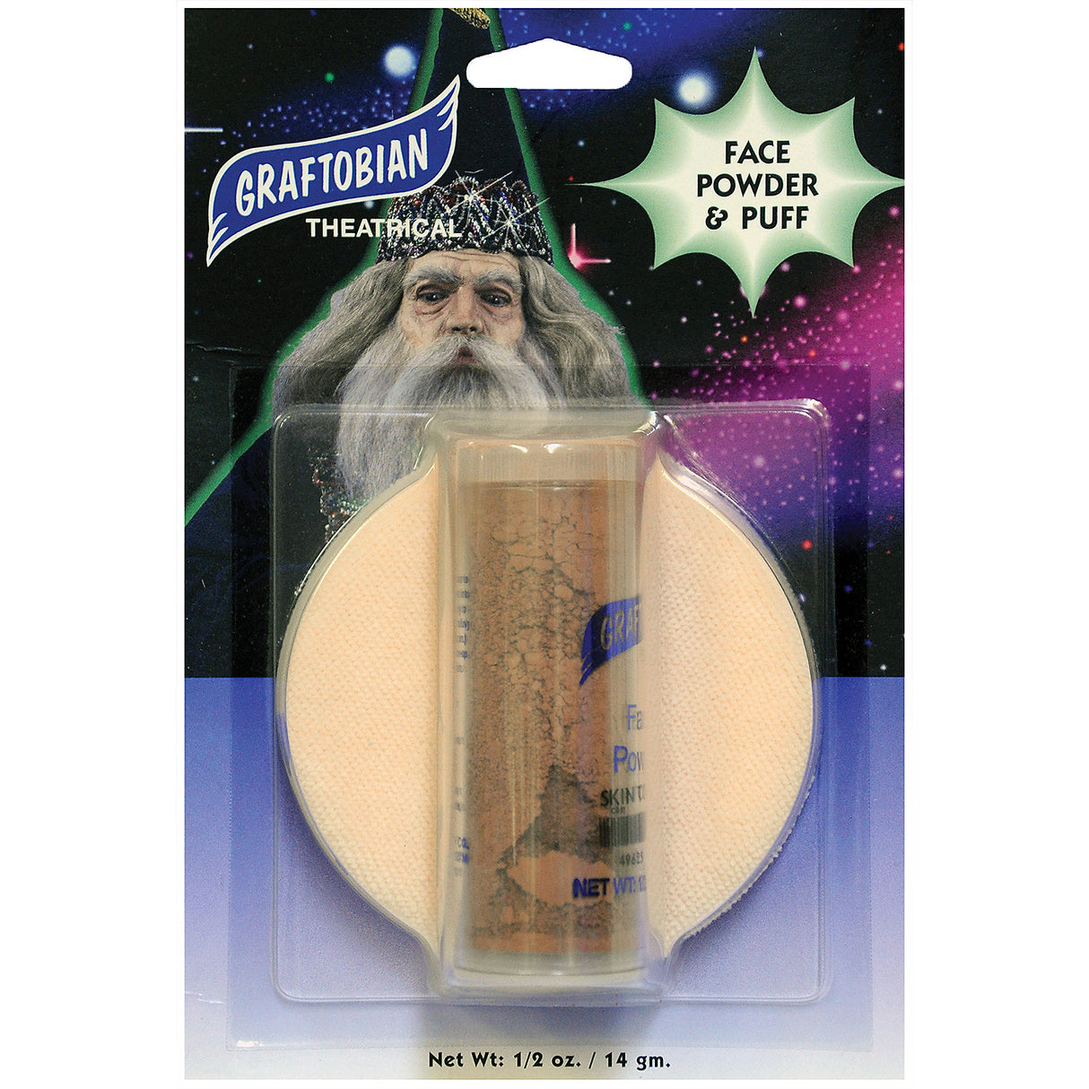 Premium Face PoWithder Dark Skin With Puff for Clown-Themed Events and Dramatic Makeup Effects