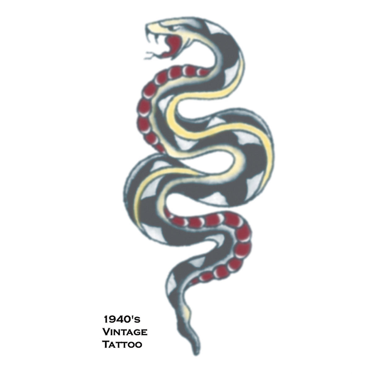 Realistic Temporary Tattoo Vintage Snake for Halloween Costume Parties and Fun Events