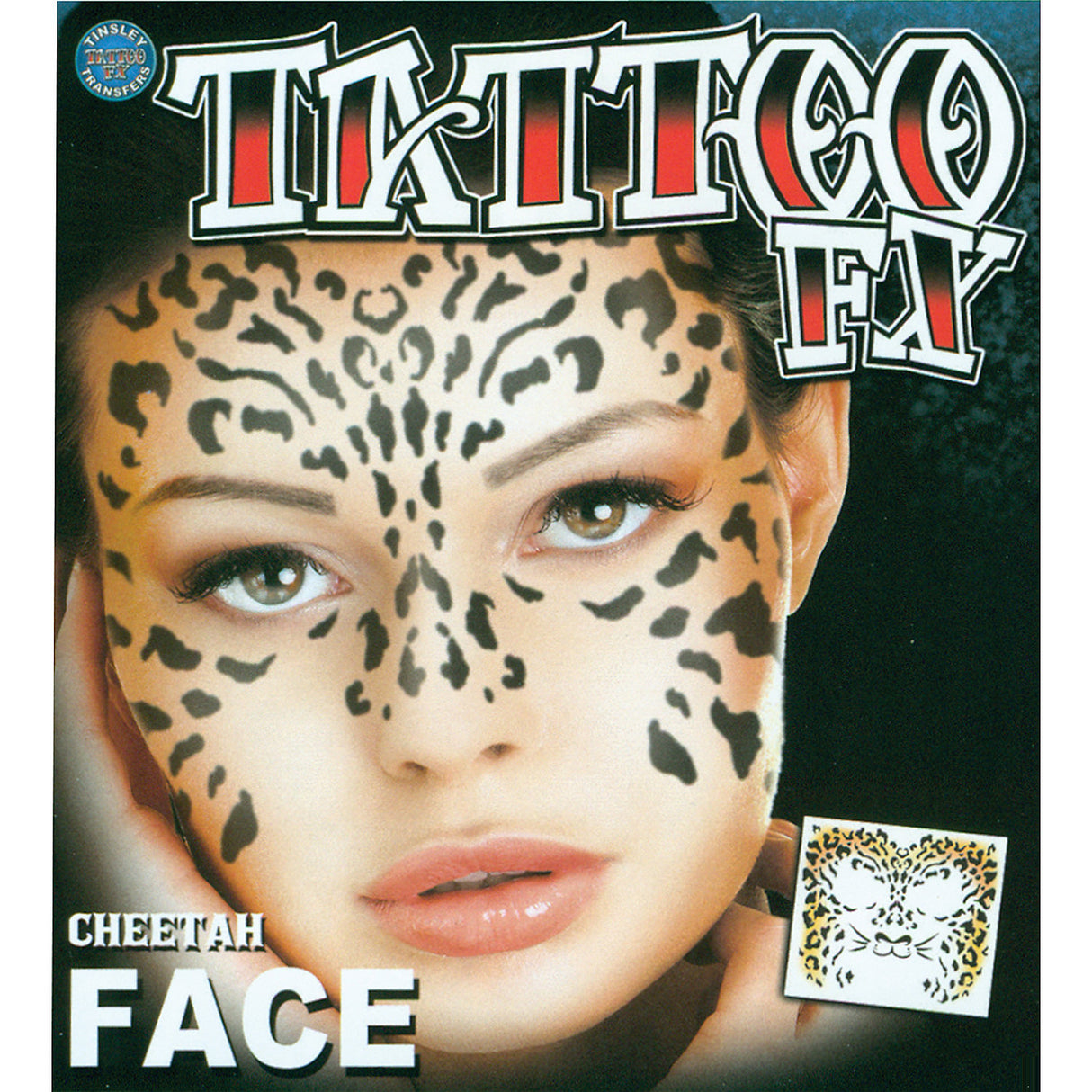 Realistic Cheetah Face Temporary Tattoo for Fun Costume Parties and Themed Events