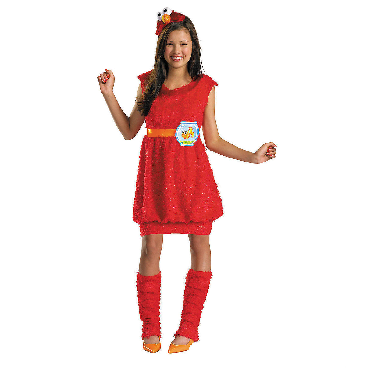 Stylish Girl's Elmo Costume for Halloween Parties and Fun Dress Up Events