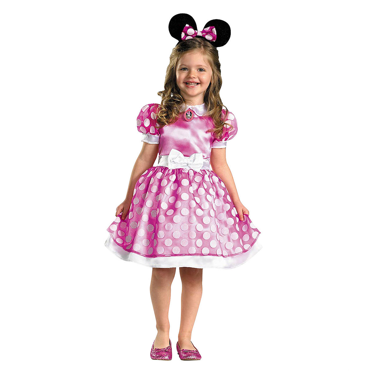 Adorable Girl's Pink Minnie Mouse Costume for Trick-or-Treating and Dress Up Adventures