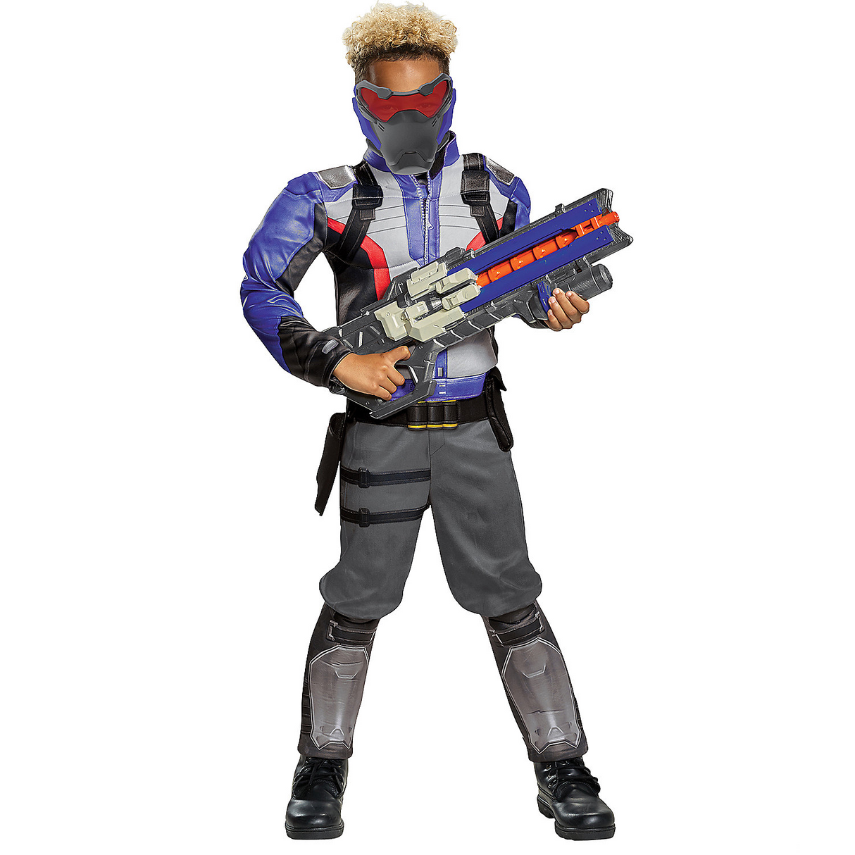Soldier 76 Classic Muscle Costume for Halloween Game Events and Superhero Dress-Up