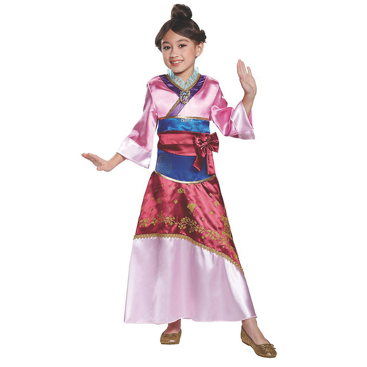 Mulan Deluxe Child Costume for Halloween Dress-Up Parties and Disney Themed Events
