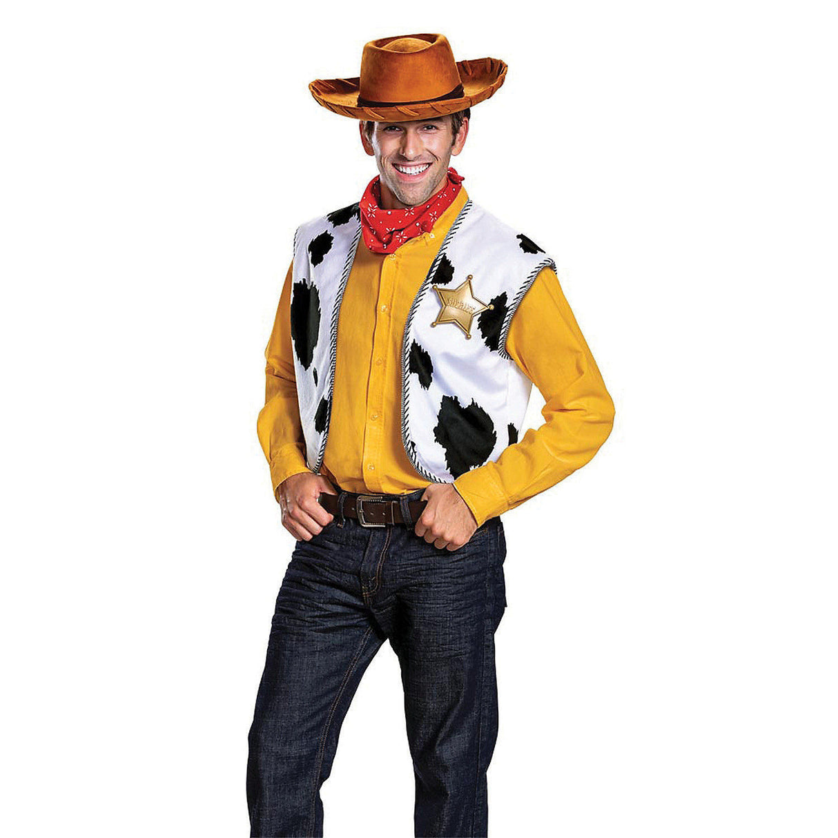 Deluxe Woody Adult Costume Kit for Halloween Parties and Themed Events