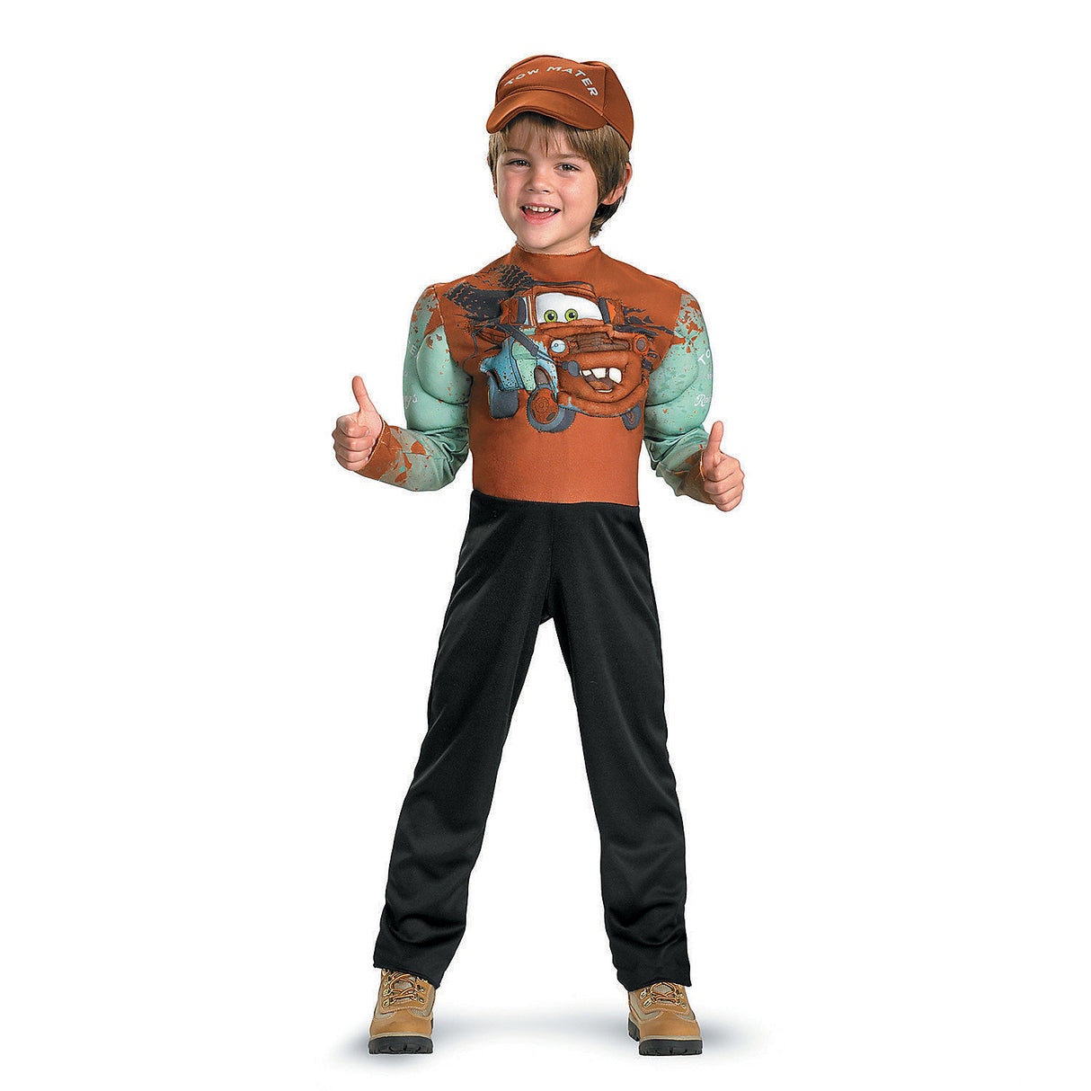 Cars 2 Tow Mater Muscle Costume for Boys Halloween Parties Dress Up and Neighborhood Trick or Treating