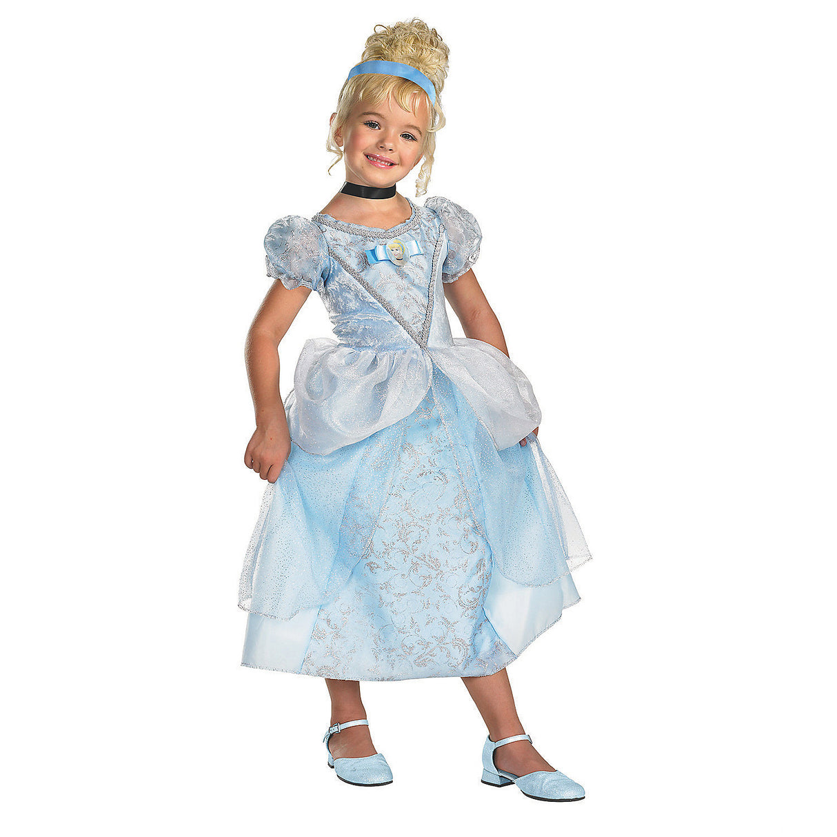 Deluxe Girl's Cinderella Costume for Halloween Parties and Dress-Up Events