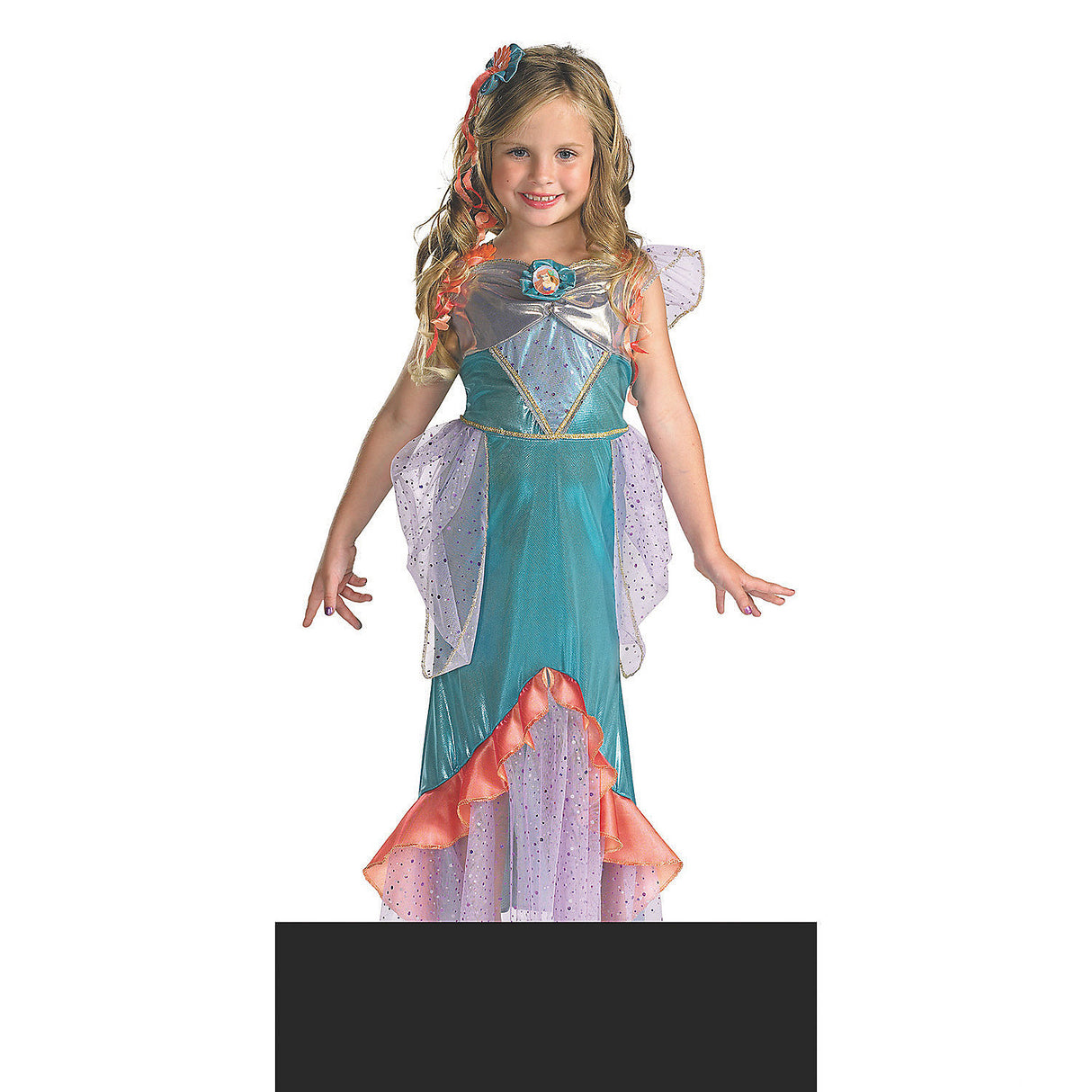Deluxe Girl's Ariel Costume for Halloween Parties Birthdays and Dress Up Events