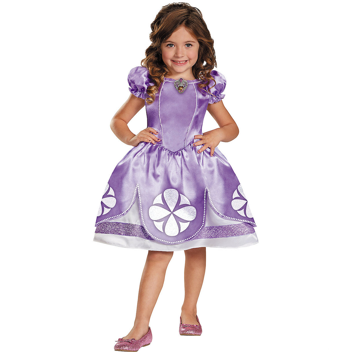 Royal Girl's Sofia The First Costume for Toddler Halloween Parties and Disney Princess Events
