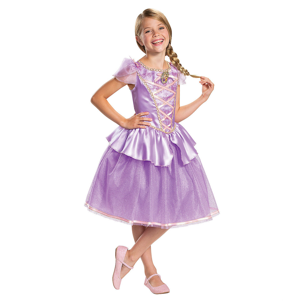 Classic Rapunzel Costume for Kids Ideal for Halloween and Dress-up Adventures