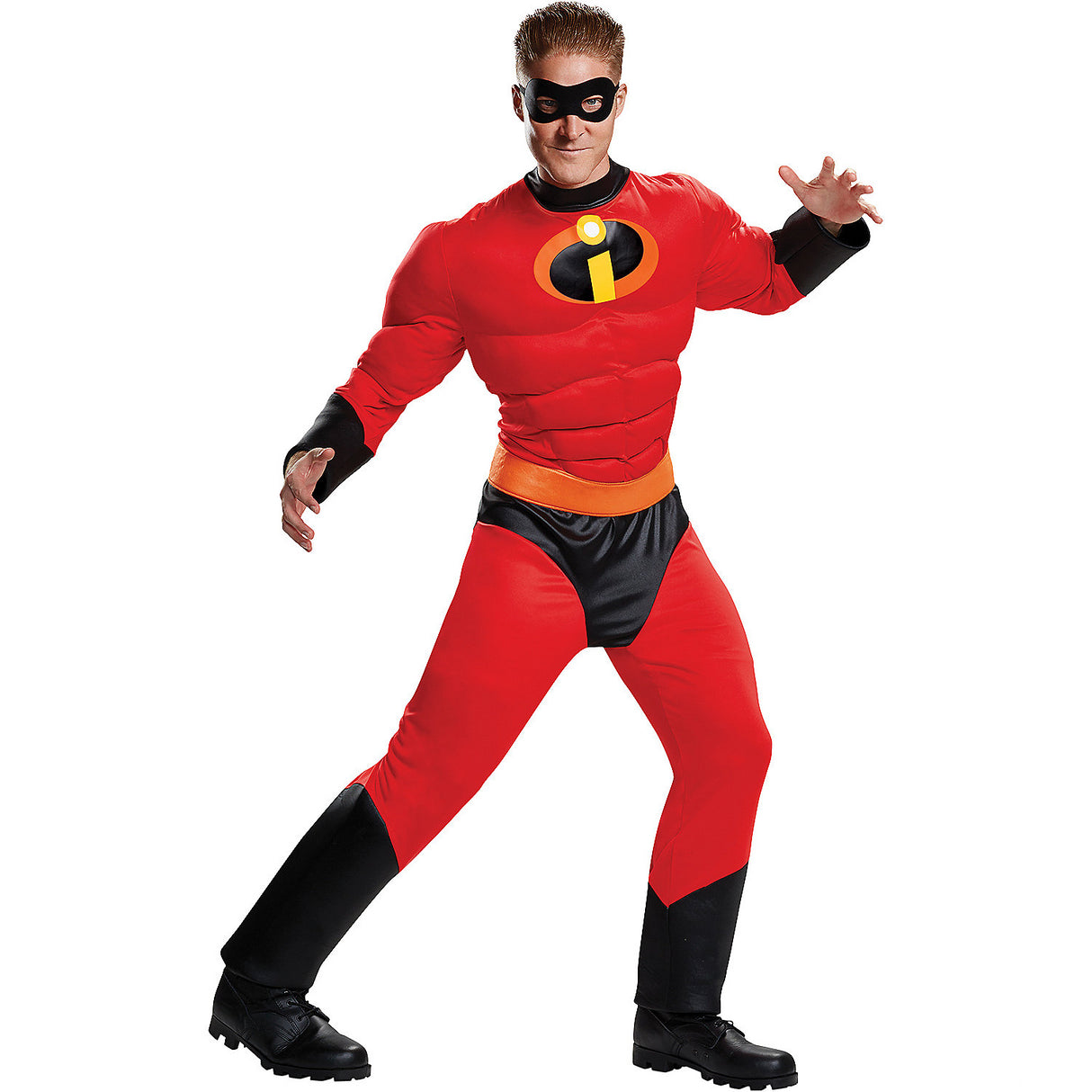 Adult Mr Incredible Muscle Costume for Superhero Parties Halloween Events and Themed Dress Up