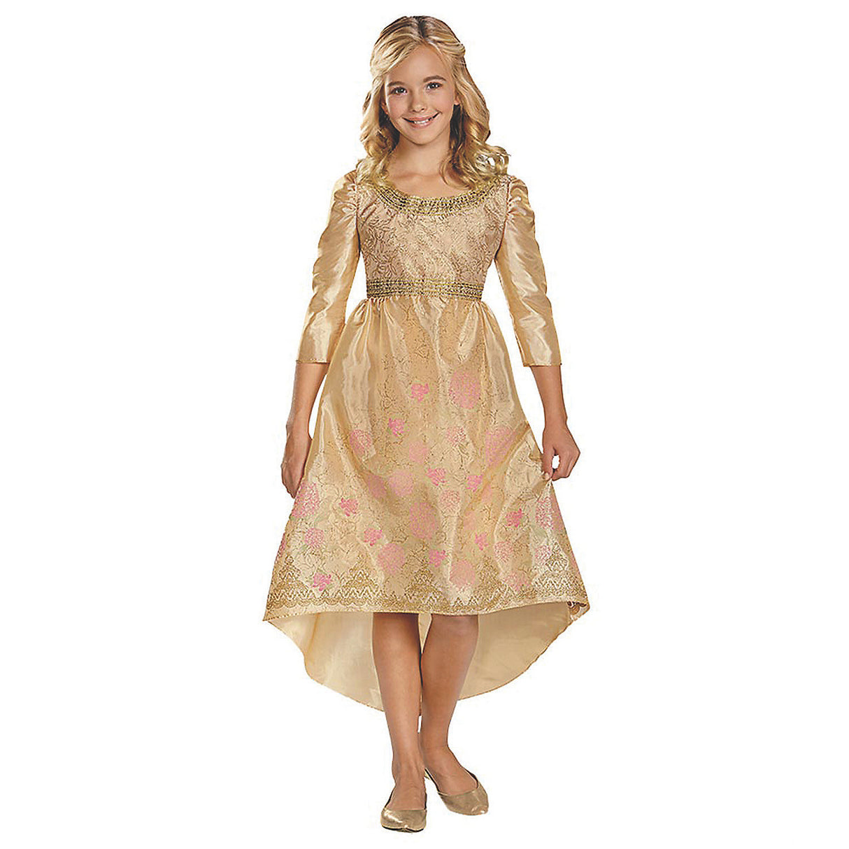 Enchanting Girl's Aurora Coronation Gown Costume for Halloween Parties and Disney Themed Dress Up Events