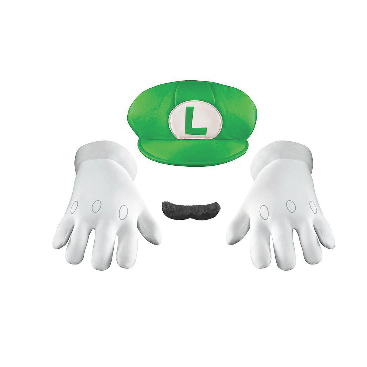 Super Mario Luigi Accessory Kit for Halloween Costumes Parties and Character Dress Up Events