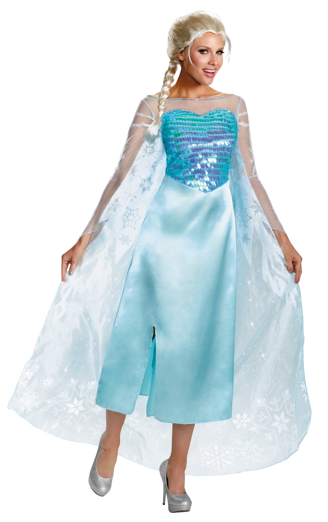 Women's Frozen Elsa Costume for Halloween Dress Up Parties and Disney Themed Events