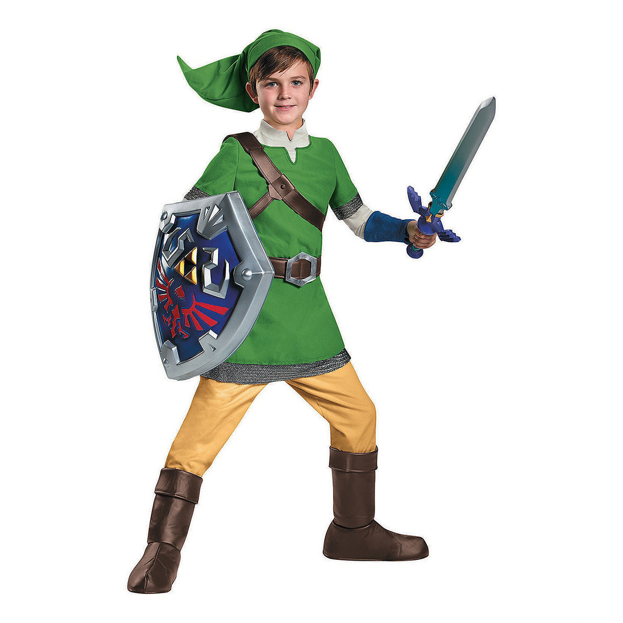 Legend of Zelda Link Deluxe Child Costume for Kids Halloween Events and Themed Parties