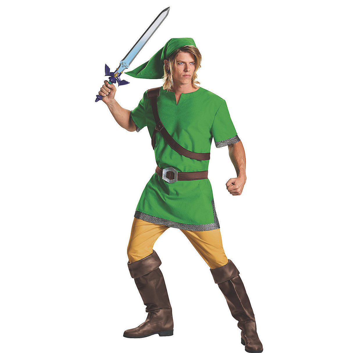 Men's Legend of Zelda Link Costume for Halloween Gaming Events and Cosplay Gatherings