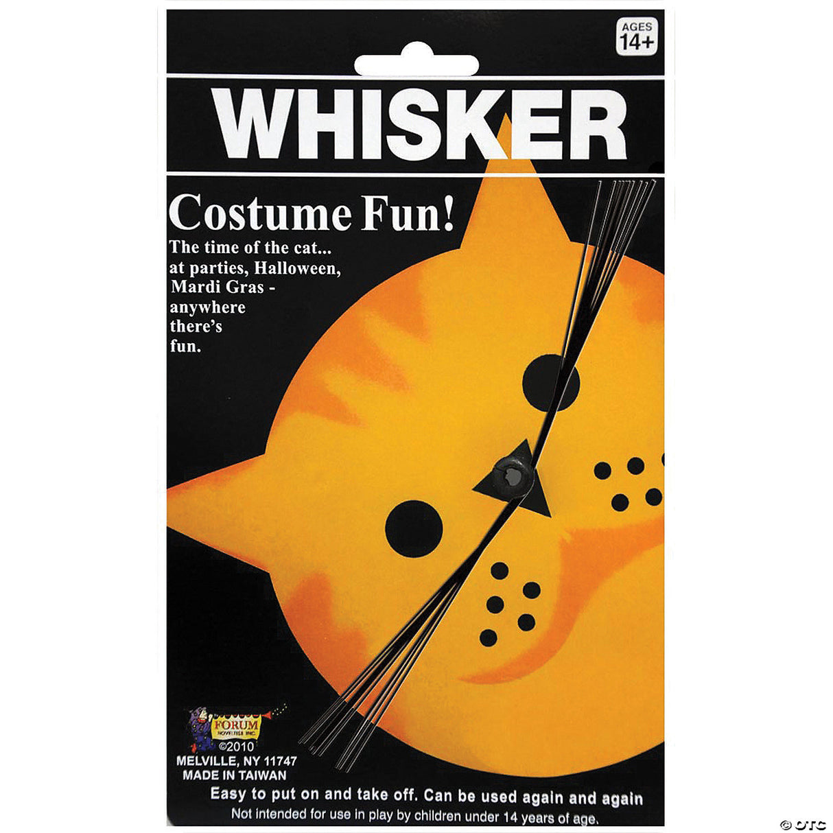 Cat Whiskers Black Accessory for Animal Costumes Trick or Treating Halloween Events