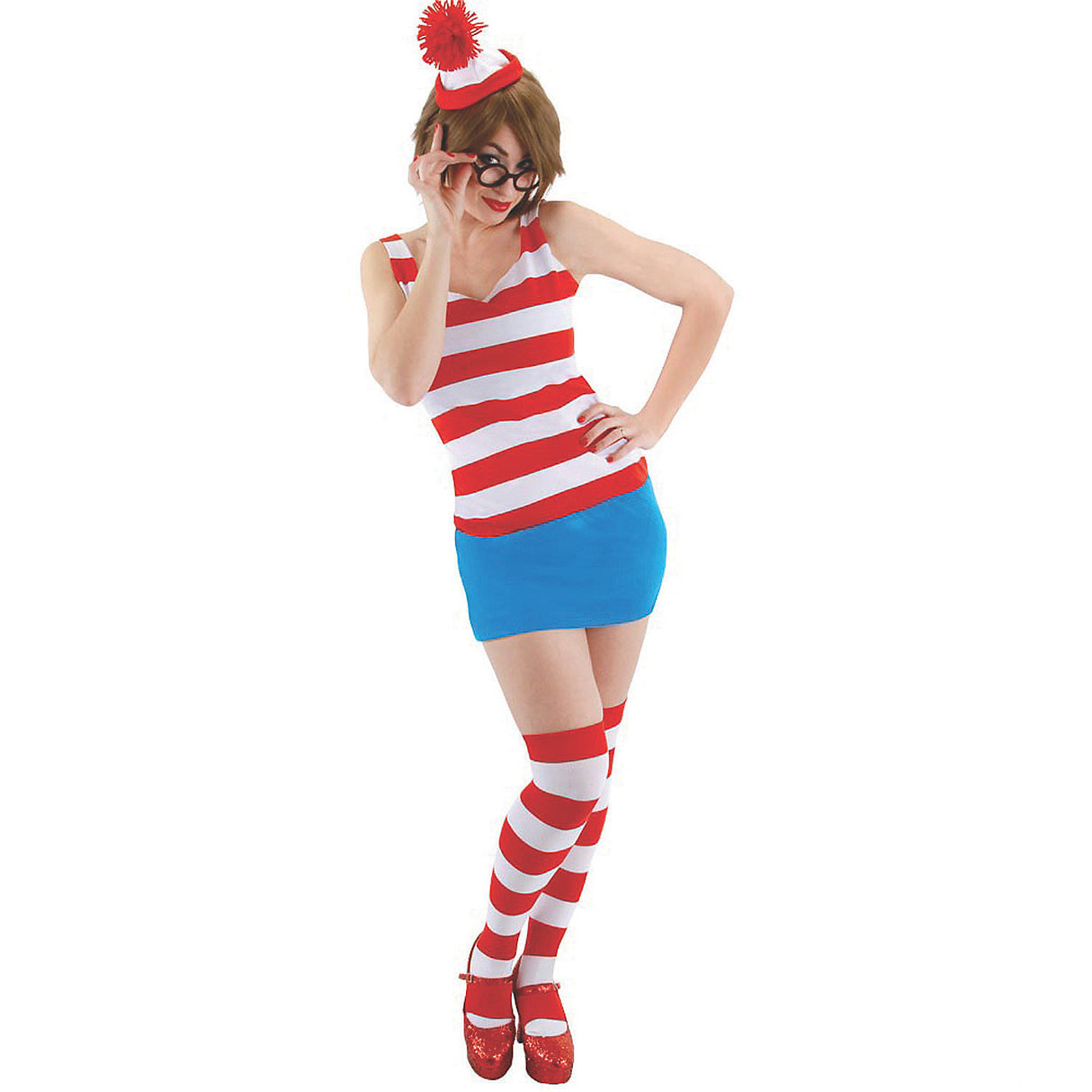 Sassy Women's Where's Waldo Costume for Halloween Parties and Themed Dress Ups