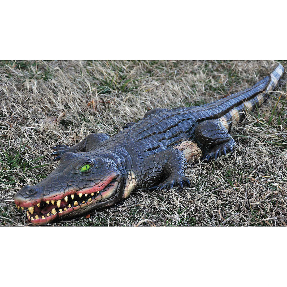 Creepy Swamp Gator Foam Filled 4 Feet Halloween Decoration for Spooky Parties and Events