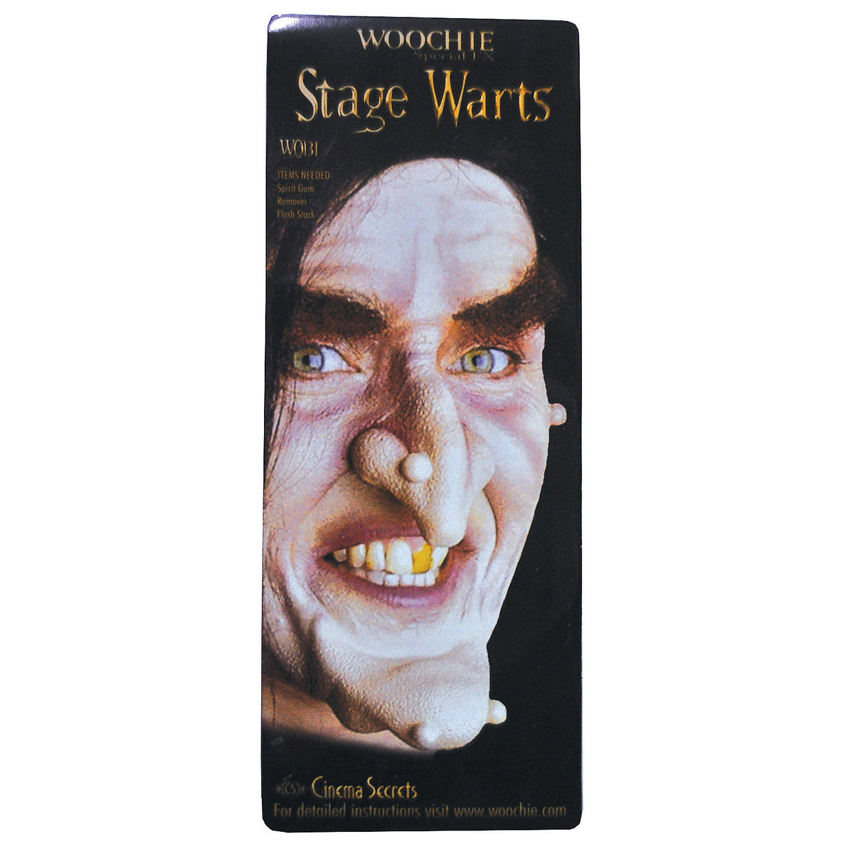 Warts Woochie Pack of 3 Easy Apply Warts for Halloween Costumes and Special Effects Makeup