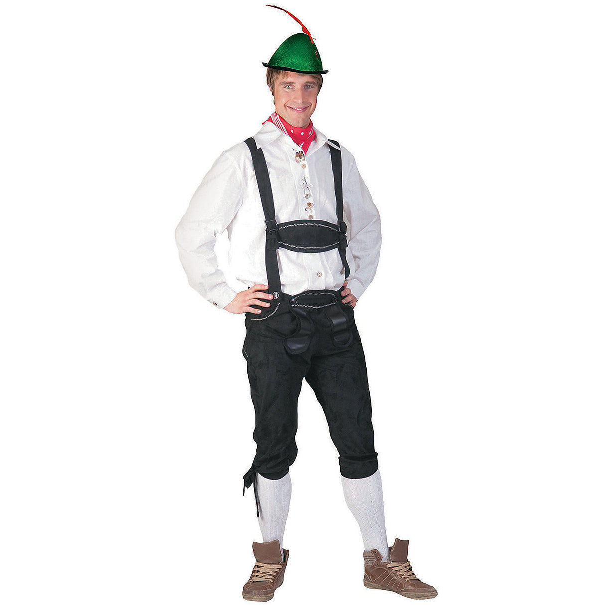 Authentic Tyrolean Shirt Adult Costume for Halloween Parties and European Theme Events
