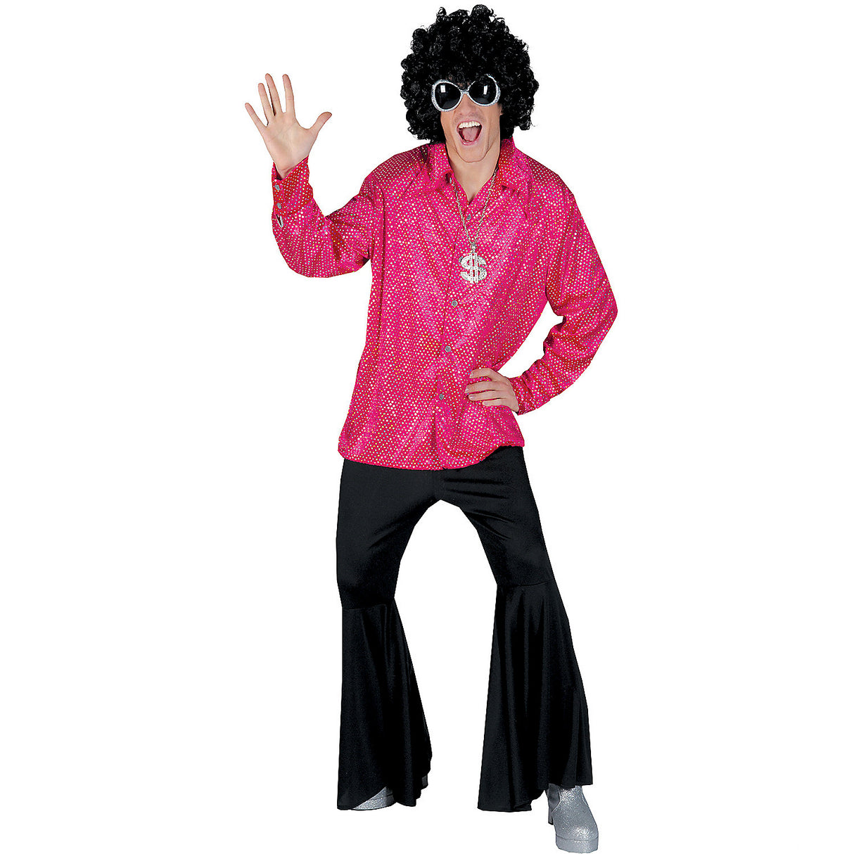 Men's Groovy Disco Shirt for 70s Costume Parties Halloween and Retro Dance Events