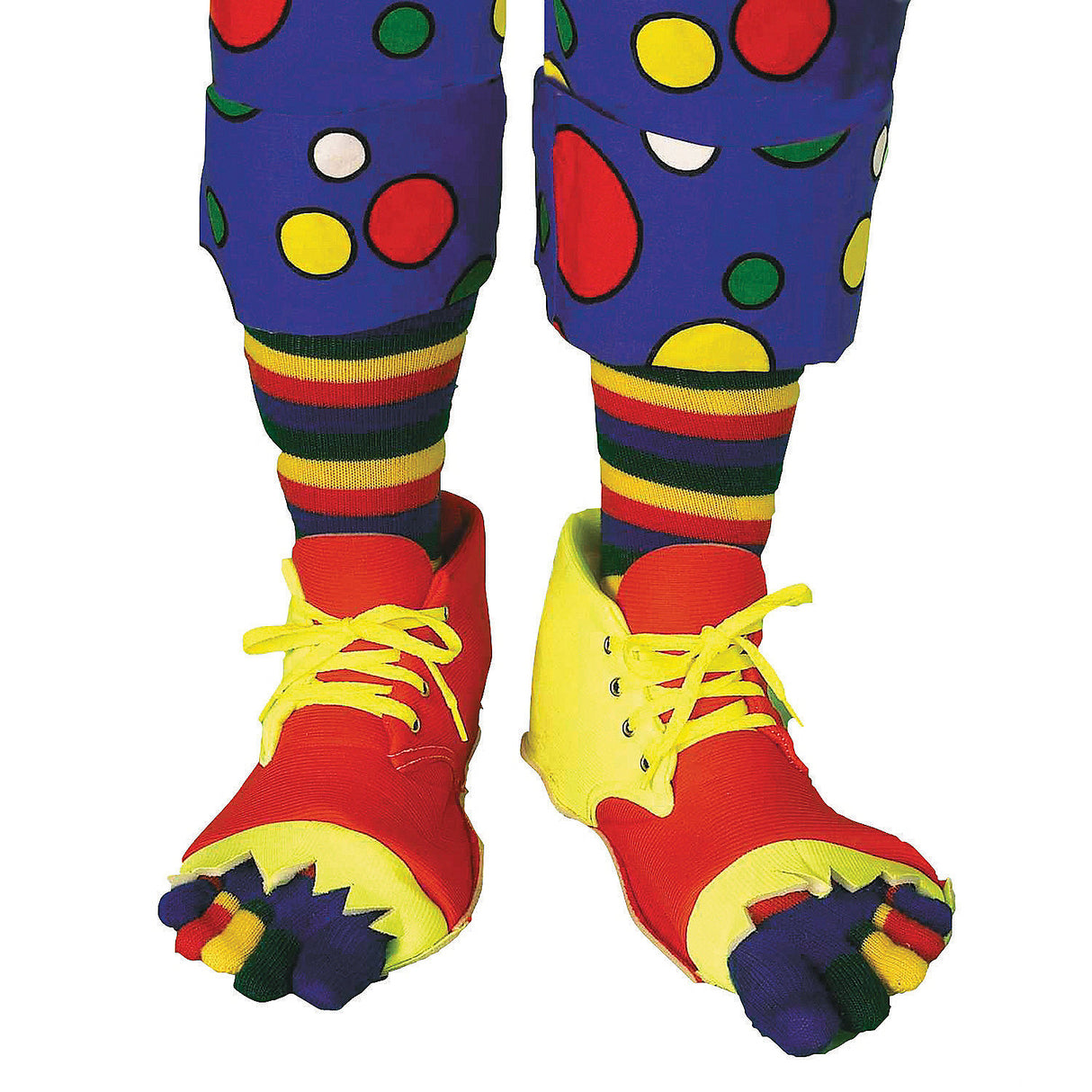Comical Clown Shoes with Socks for Halloween Themed Parties and Costume Events