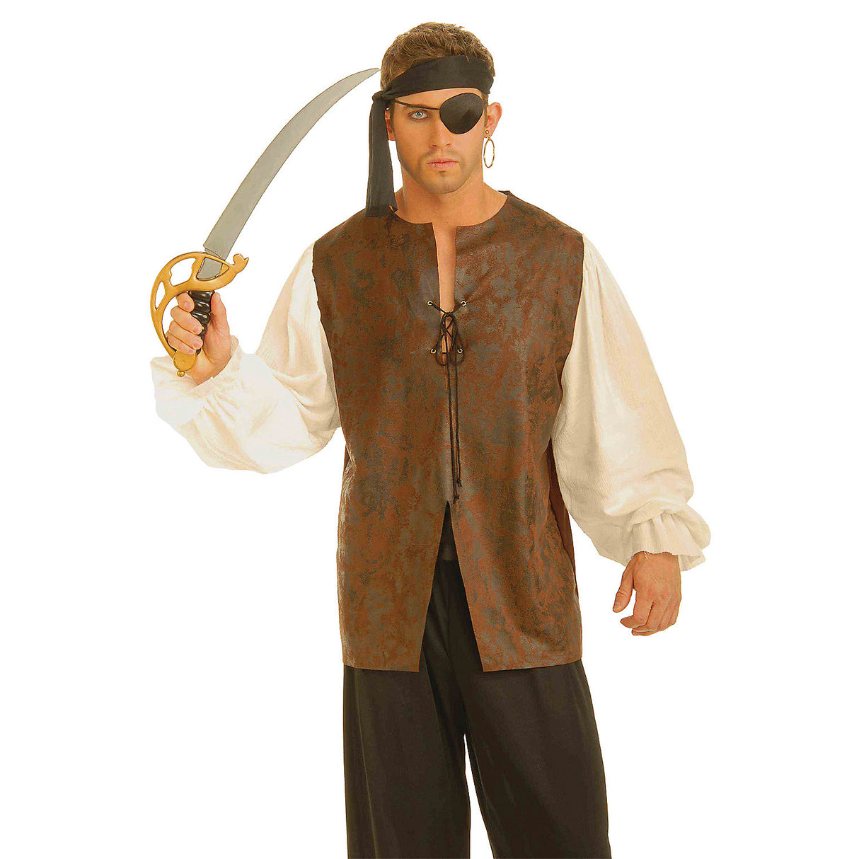 Vintage Men's Buccaneer Shirt for Pirate Costumes Halloween Parties and Historical Events