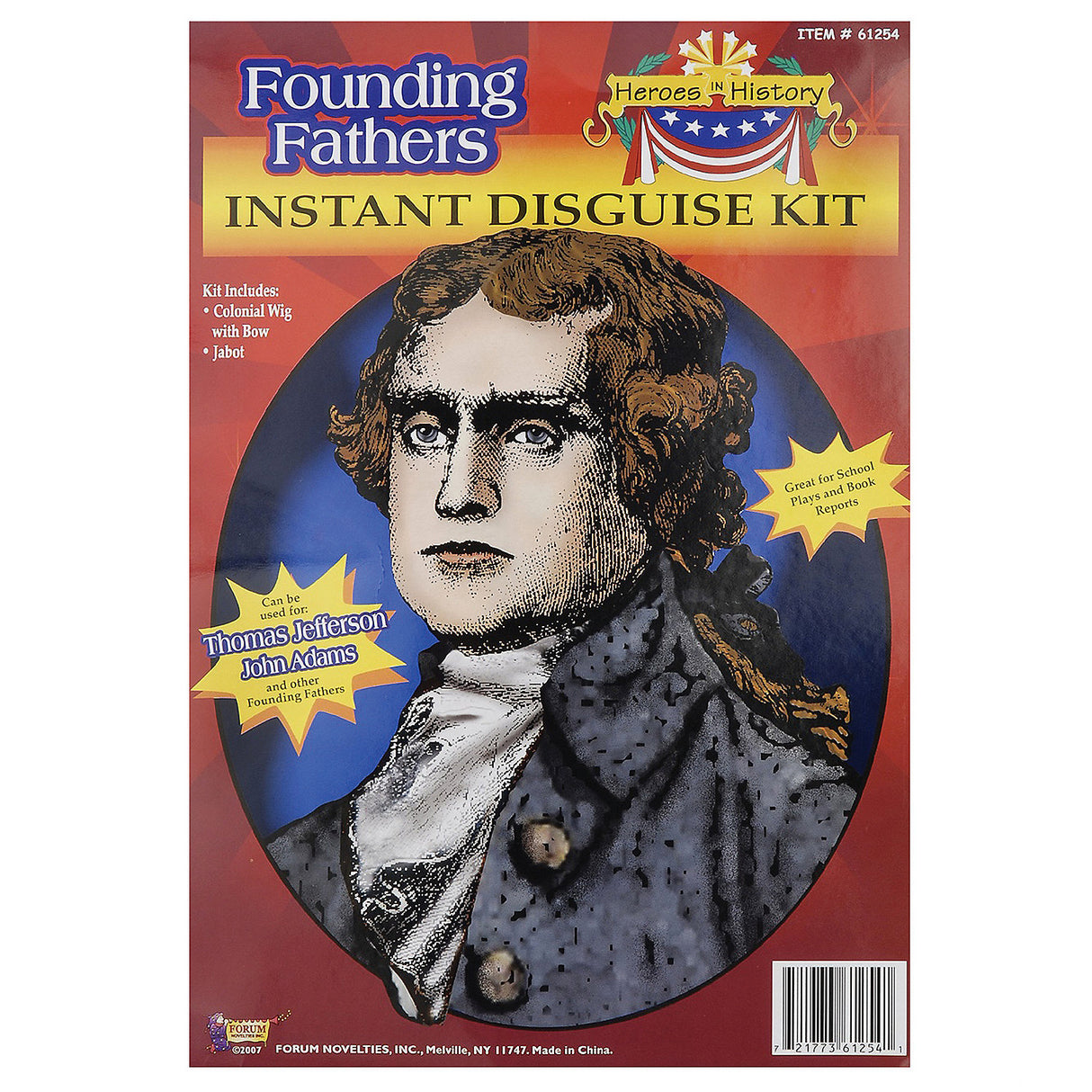 Authentic Boy's Thomas Jefferson Costume Kit for School Functions and Historical Events
