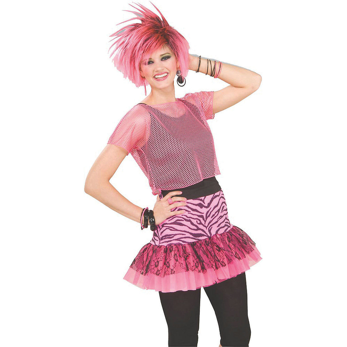 Women’s 80s Pop Party Skirt for Retro Halloween Parties and Themed Events