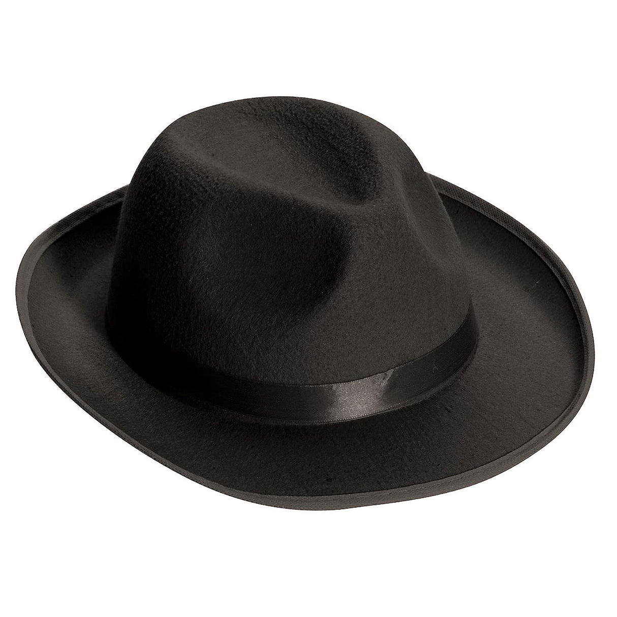 Elegant Fedora Satin Black Hat for Sinatra Parties Retro Events and Everyday Style
