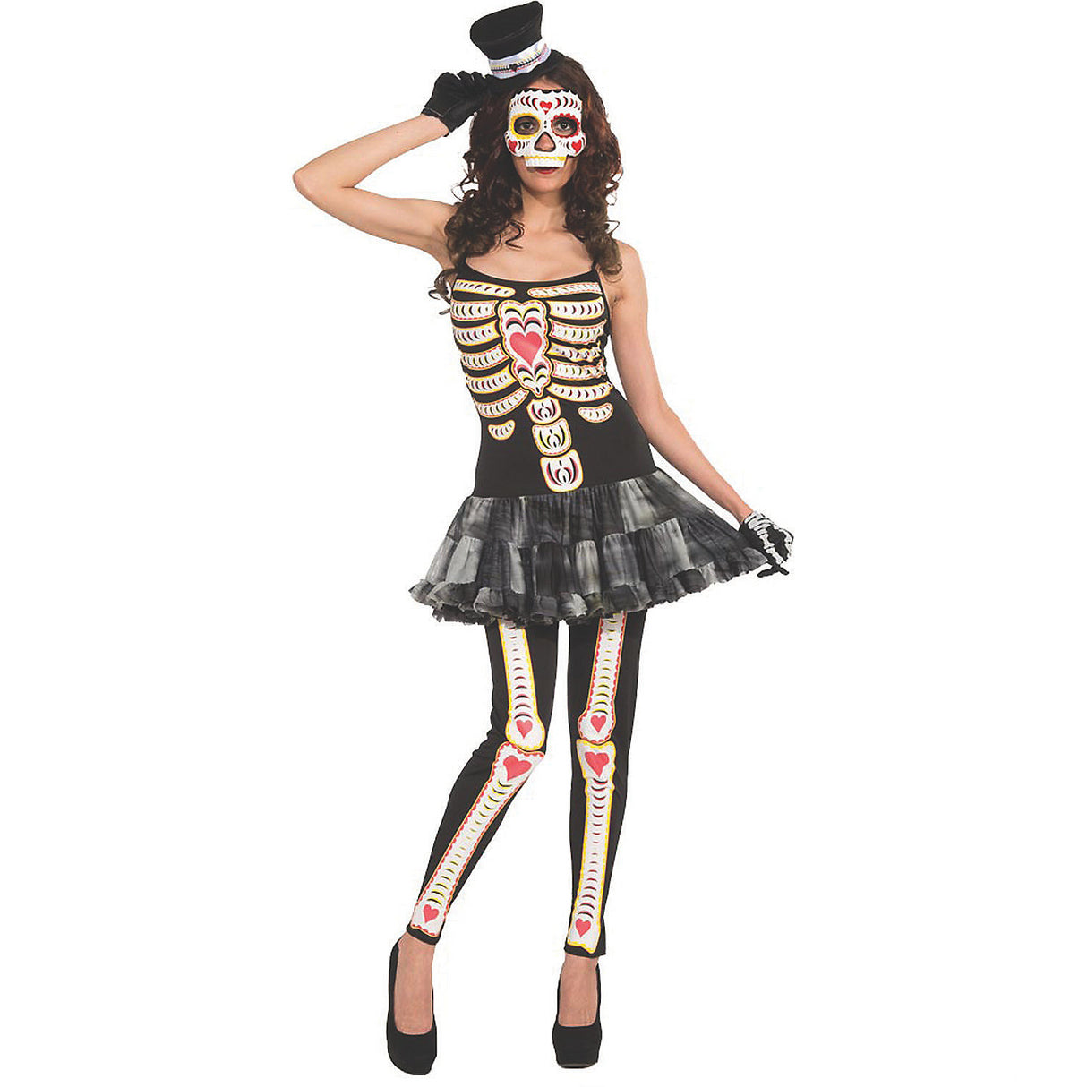 Stylish Women's Day Of The Dead Costume for Halloween Parties and Themed Events