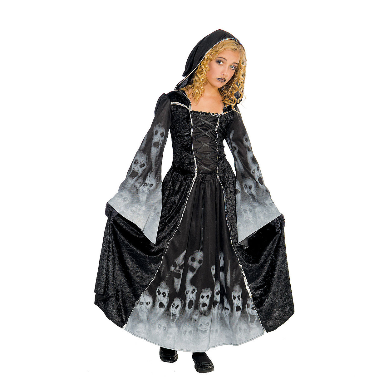 Spooky Girl's Forsaken Soul Costume for Halloween Parties and Thematic Dress Up Events