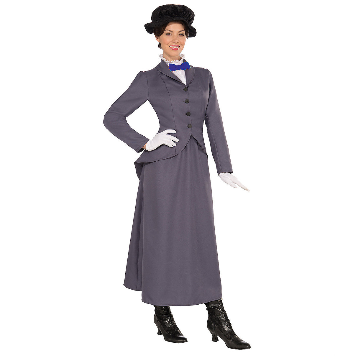 Authentic English Nanny Adult Costume for Theatrical Performances and Costume Parties
