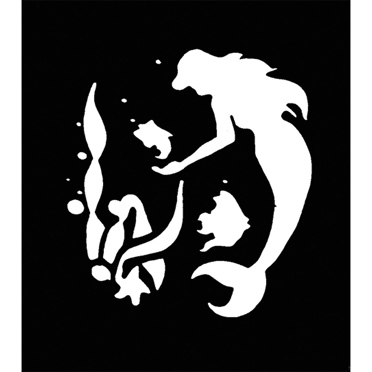 Premium Mermaid & Fish Stencil for Crafting Parties Kids Activities and Themed Events